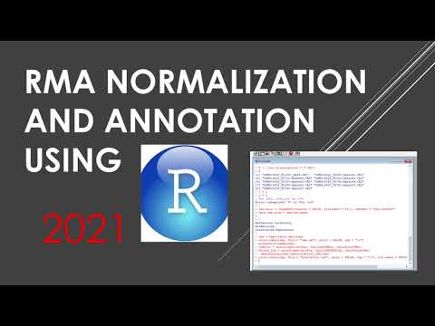 Microarray Data Analysis using R - RMA Normalization and Annotation  - tutorial