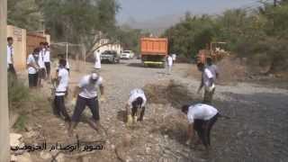 كشافة مدرسة الشيخ ماجد تشارك بلدية الحمراء في حملة النظافة