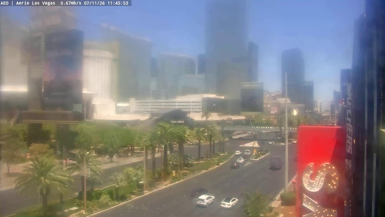 Live webcam view of Paisaje Urbano del Strip de Las Vegas