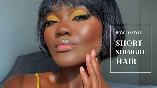 How To Style Short Hair With Straight Hair Extensions | Short Hair Hacks | Hairstyles For Girls