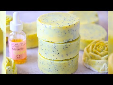 How to Make Lemon Poppy Seed Soap! Soap Recipe and Making Tutorial for Beginners