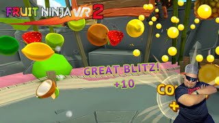 FIRST TIME PLAYING Fruit Ninja VR 2!! / ARCADE MODE Gameplay (No Commentary)
