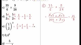 Seconde – Sans calculatrice #2 : Calculs exacts, priorités et fractions irréductibles