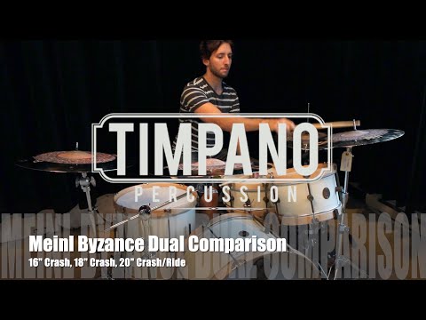 Meinl Byzance Dual Comparison: 16" Crash, 18" Crash, 20" Crash/Ride