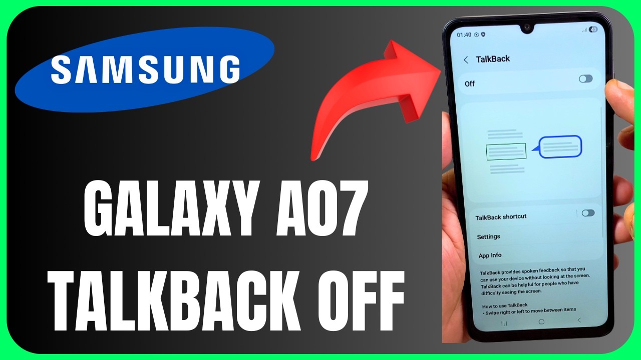 ♿ How To Turn OFF TalkBack on Samsung Galaxy A07 | Easy Tricks!