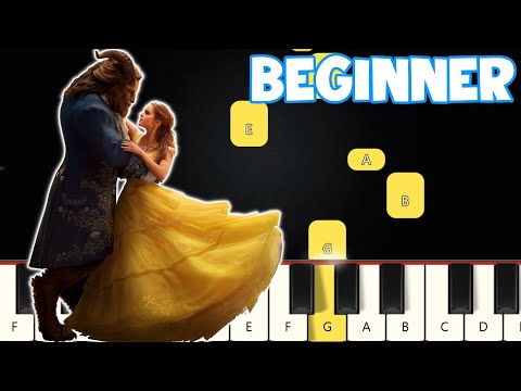 Beauty And The Beast | Beginner Piano Tutorial | Easy Piano