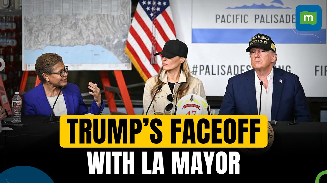 Trump's heated exchange with Los Angeles mayor over wildfire recovery efforts | N18G