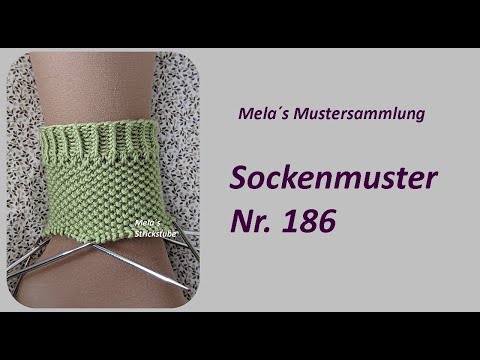 Sockenmuster Nr. 186 - Strickmuster in Runden stricken / Socks knitting pattern