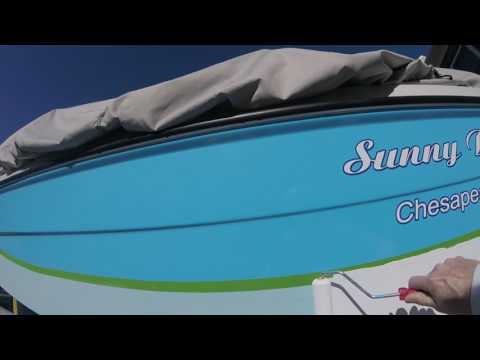 Boat Restoration Brightside Painting Roll and Tip Thunderbird Tri Hull "Sunny Daze" Episode 17