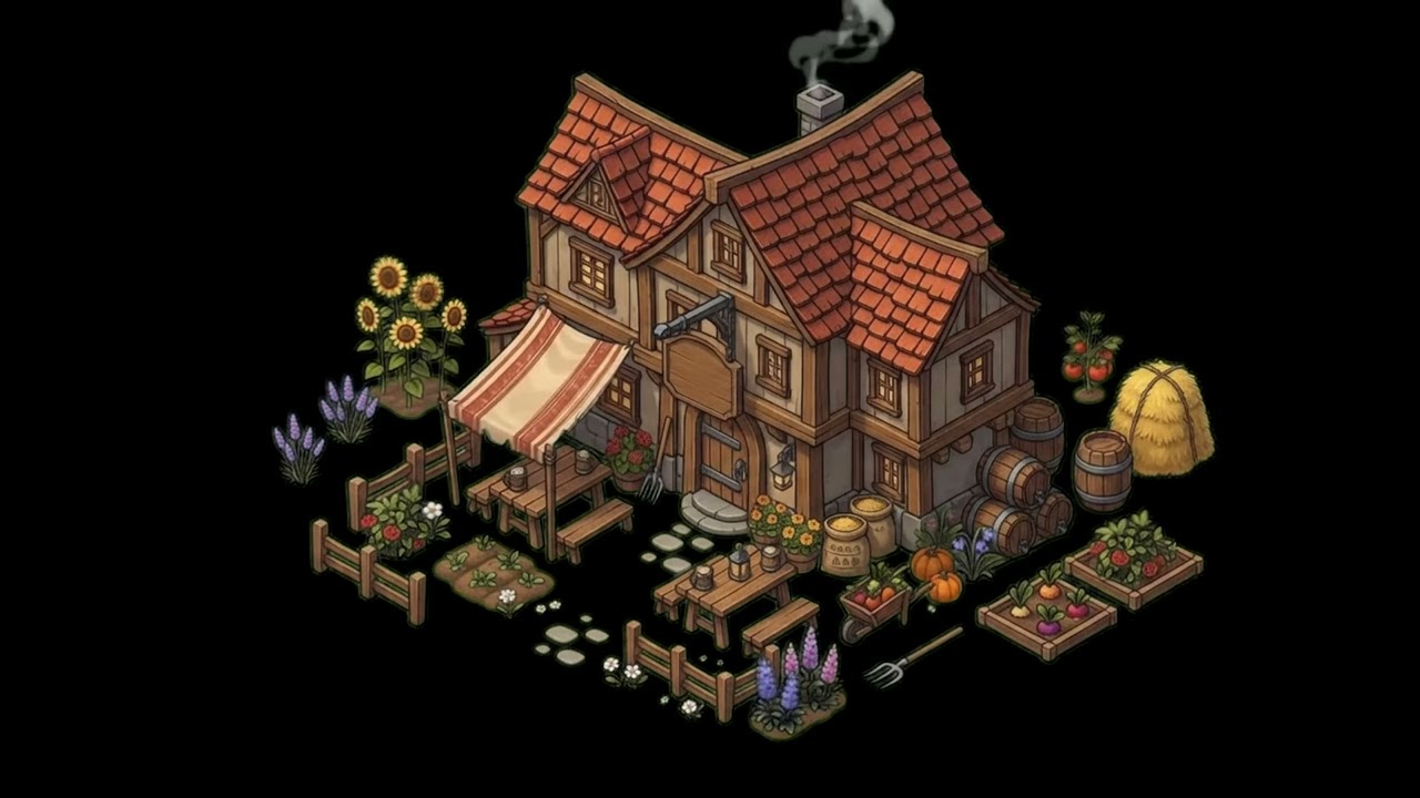 Rustic Tavern — 2.5D Isometric Asset