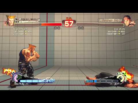 SSFIVAE~ Guile (Blue Emblem) vs.  Ryu (kiss shots) HD