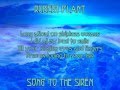 Robert Plant  - Song To The Siren