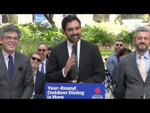 Mayor Mamdani Signs Year-Round Outdoor Dining into Law