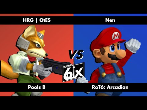 ROT6 Arcadian Pools B - HRG | OtES (Fox) vs Nen (Mario) Melee Singles