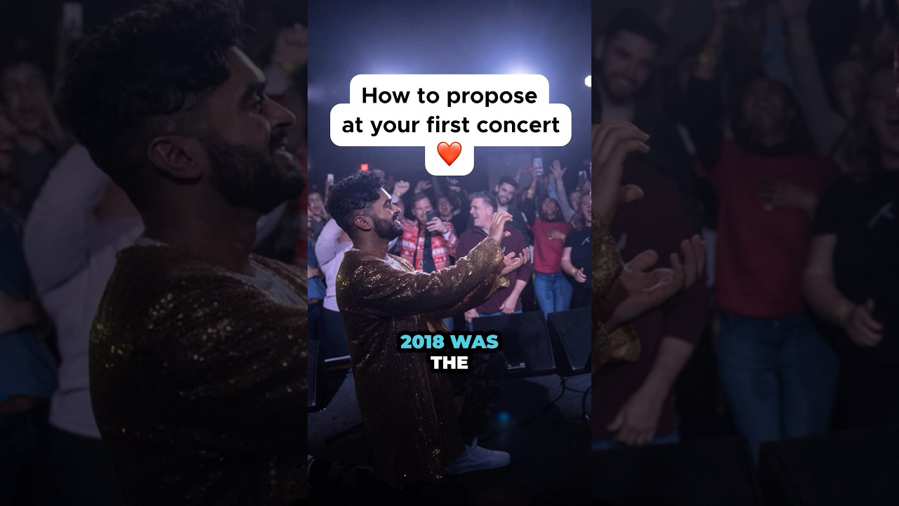He proposed to his gf and headlined a rap show on the same day. #proposal #music