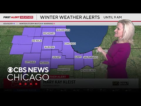 Snow falls throughout Chicago area Sunday, lake-effect snow later