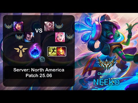 Neeko Support + Yasuo vs Rakan + Seraphine - NA Challenger - Patch 25.06