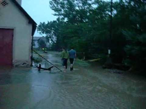 Skutki powodzi - Dziewiętlice 27.06.09