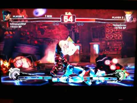 SUPER STREET FIGHTER 4 XBOX LIVE ENDLESS MATCH- followupURSF VS hioseijurou 2