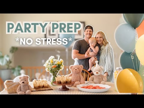 FIRST BIRTHDAY PARTY PREP *no stress* | sweet & simple teddy bear first birthday 🧸