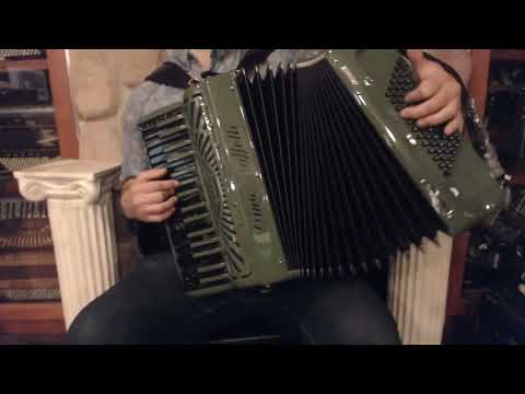 NEW Army Green Dino Baffetti Studio II Piano Accordion LMM 34 72 image 3