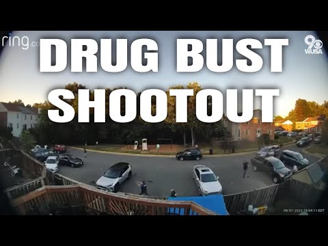 VIDEO: Prince William Co. drug bust shootout between police