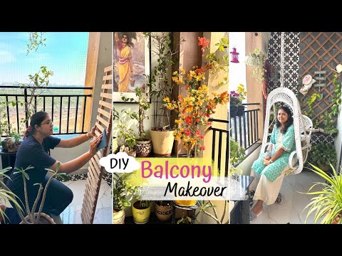 How to Decorate A Balcony in A Small Apartment / DIY Makeover / Tour of Our Newly Renovated Balcony
