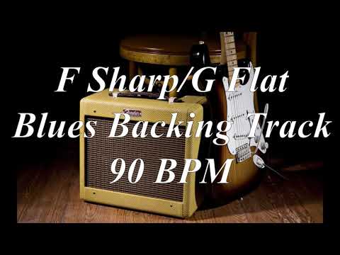 F#/Gb blues Backing Track. 90 BPM
