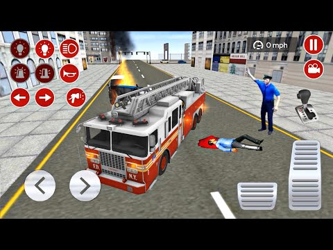 Rescue Fire Truck Driving Simulator New Update - emergency life Guard Fire Service Team
