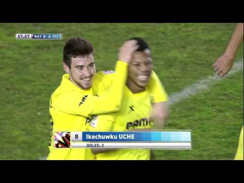 Gol de Uche (4-0) en el Rayo Vallecano - Villarreal CF - HD