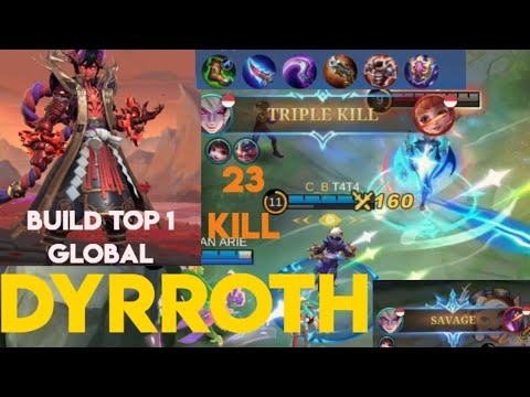 23 Kills + SAVAGE!! Dyrroth Full Damage Build!! - Build Top 1 Global Dyrroth ~ MLBB