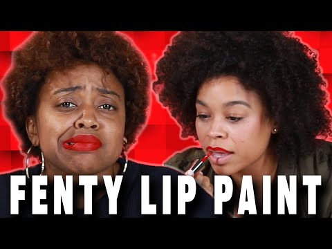 Makeup Haters Try Fenty Beauty Lip Paint