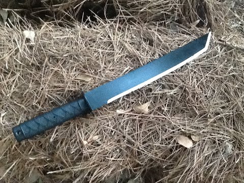 Cold Steel Tactical Tanto Machete. Unboxing and small demo
