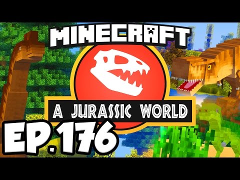 TheWaffleGalaxy - Jurassic World: Minecraft Modded Survival Ep.176 - SEARCHING FOR DINOSAURS FOSSILS! (Dinosaurs Mods)