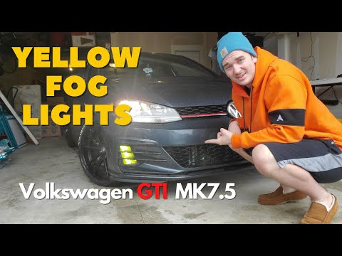 CUSTOM Yellow Fog Lights for My VW GTI MK7.5!!