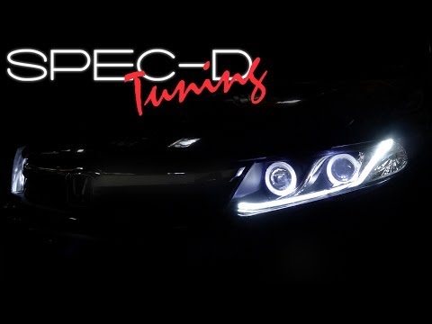 SPECDTUNING INSTALLATION VIDEO: 2012 HONDA CIVIC PROJECTOR HEADLIGHTS