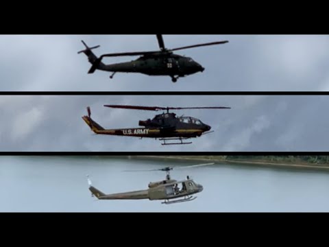 Blackhawk Flyby and Bell AH-1 Cobra & UH-1 Huey Demonstration - 2023 Owensboro Airshow