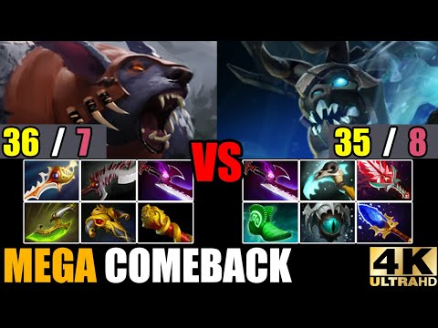 Intense Late Game Battle Ursa 36 Kills VS  Visage 35 Kills - Epic Mega Comeback 7.31d Dota 2