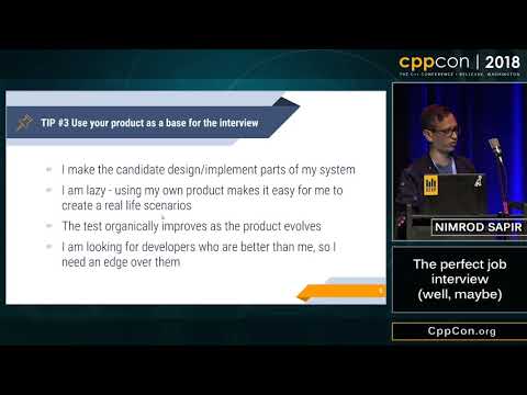 CppCon 2018: Nimrod Sapir “The perfect job interview (well, maybe)”