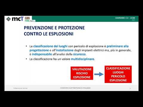 Norme e Principi di sicurezza per gli impianti elettrici nei luoghi con pericolo di Esplosione