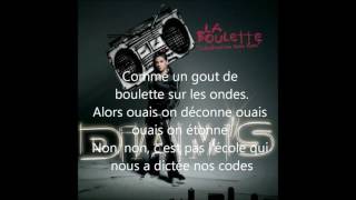 Diam's - La Boulette, Paroles