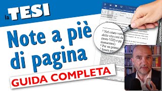 Le NOTE A PIÈ DI PAGINA (Guida completa)