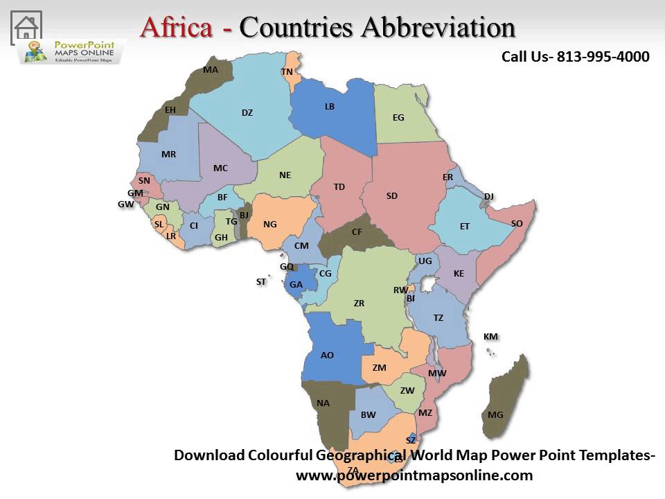 Colorful Geographical World Map Powerpoint Templates
