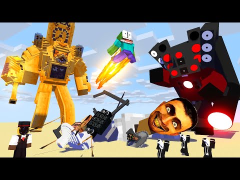 Insane Minecraft Battle: SKIBIDI Toilet vs Golden Titan - AlisaFox Animation