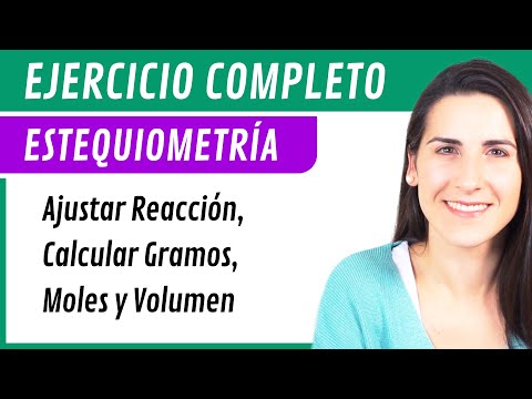 Ejercicio Completo de ESTEQUIOMETRÍA 🧪⚗️ Ajuste de Reacción, Cálculo de Gramos, Moles y Volumen