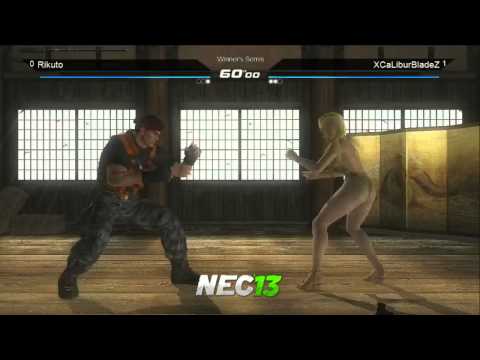 NEC 13 - DOA5 Singles - Top 8 - W. Semi Finals (Rikuto vs XCaLiburBladeZ)