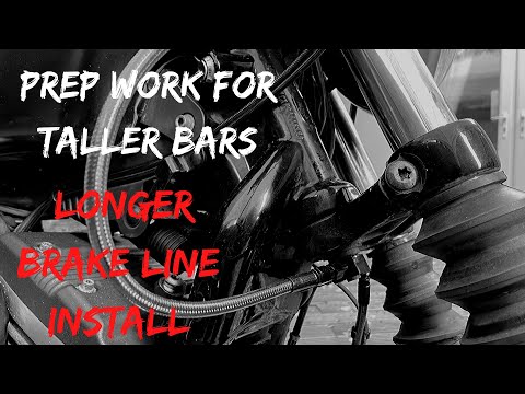 Harley Davidson Sportster Iron 883 ABS front brake line install!