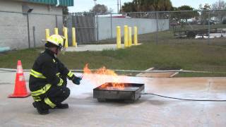 How NOT to use a fire extinguisher