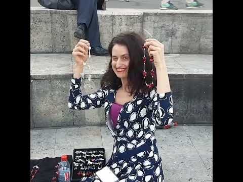 Triin likes Anita's Jewelry while we all are dancing tango on the left bank #tango  #trsvel #film