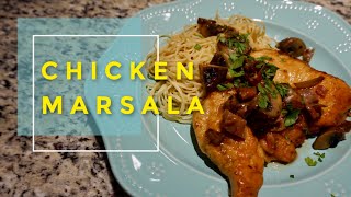 Chicken Marsala | Italian dish with red wine, mushrooms, & prosciutto!
